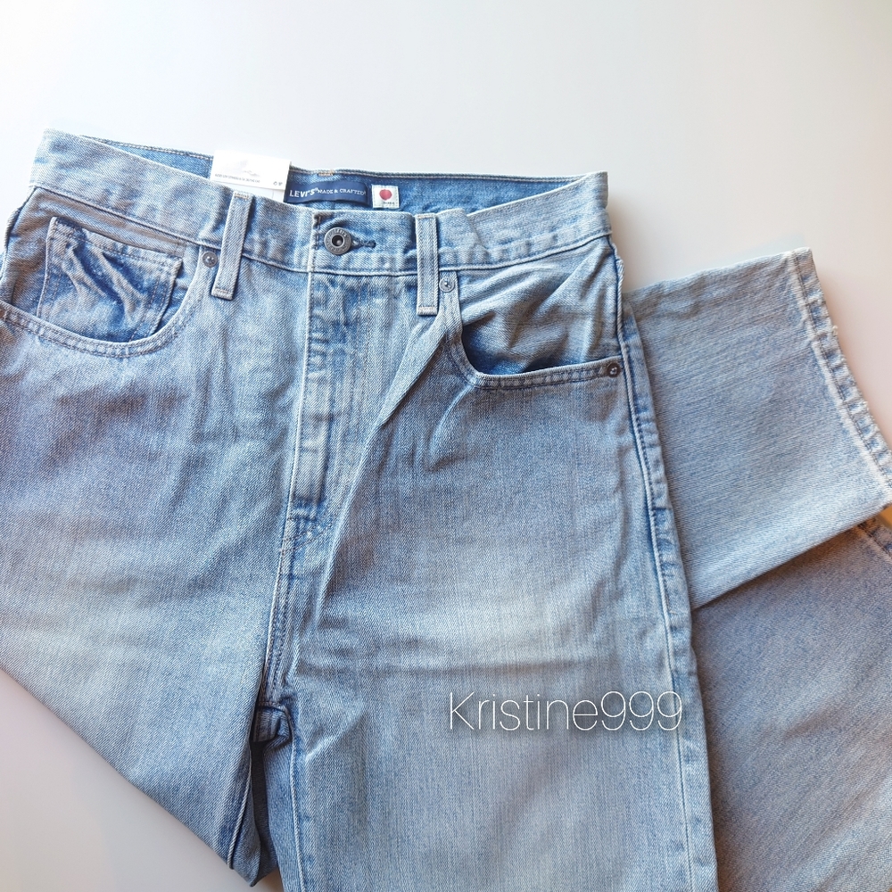 Levi's® Made & Crafted Japanese Denim Barrel Wide Leg Jeans in Full Moon NWT - Picture 6 of 6